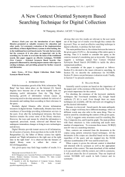 A New Context Oriented Synonym Based Searching