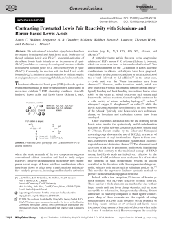 and Boron-Based Lewis Acids Communications - ORCA