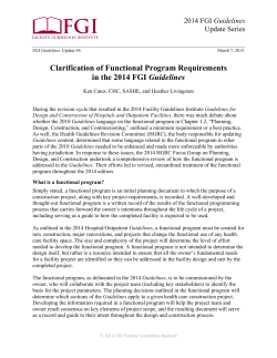 Clarification of Functional Program Requirements