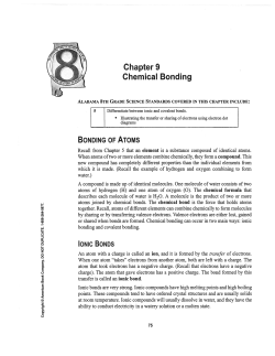 Chapter 9 Chemical Bonding :