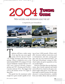 2004 Towing Guide - Trailer Life Magazine