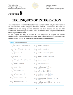 chapter 8 techniques of integration