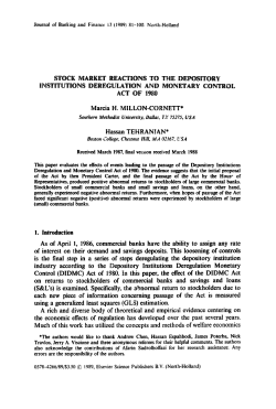 INSTITUTIONS DEREGUIATION AND MONETARY CONWROL ACT