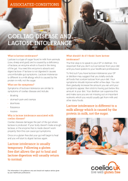 Lactose intolerance