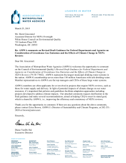 Comments - Association of Metropolitan Water Agencies