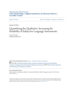 Increasing the Reliability of Subjective Language Assessments