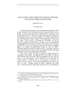 statutory time limits on judicial review of rules