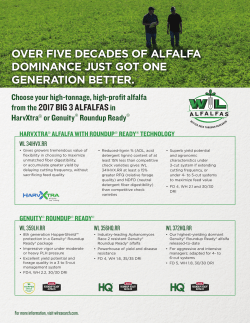 OVER FIVE DECADES OF ALFALFA DOMINANCE JUST GOT ONE