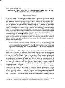 theory or practice ? the eighteenth-century debate on the scientific