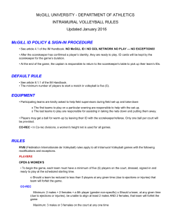 IM Volleyball Rules