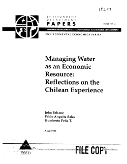 Managing Water as an Economic Resource