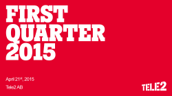 First quarter 2015