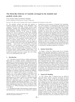 The block-like behavior of Anatolia envisaged in the