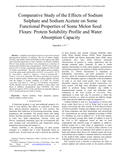 Comparative Study of the Effects of Sodium Sulphate and