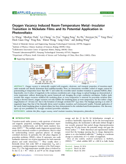 Oxygen Vacancy Induced Room-Temperature