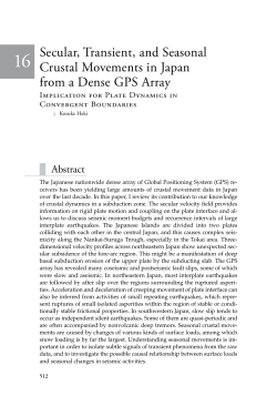 Secular, Transient, and Seasonal Crustal Movements in Japan from