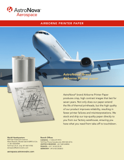 AstroNova&reg; Brand Airborne Printer paper