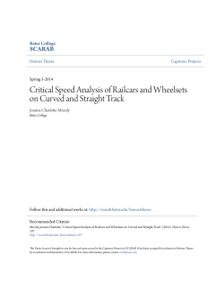 Critical Speed Analysis of Railcars and