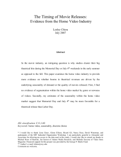 The Timing of Movie Releases