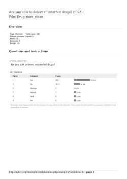 Are you able to detect counterfeit drugs? (f503) File: Drug