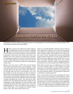 Thinking Outside the Big Box Thinking Outside the Big Box