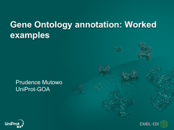 Gene Ontology annotation: Worked examples