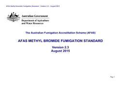 afas methyl bromide fumigation standard