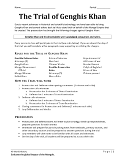 The Trial of Genghis Khan