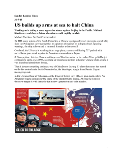 US builds up arms at sea to halt China - Viet
