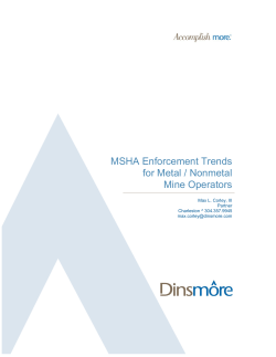 MSHA Enforcement Trends for Metal / Nonmetal Mine