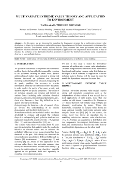 multivariate extreme value theory and application to environment