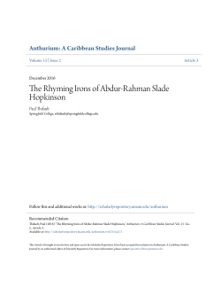 The Rhyming Irons of Abdur-Rahman Slade Hopkinson