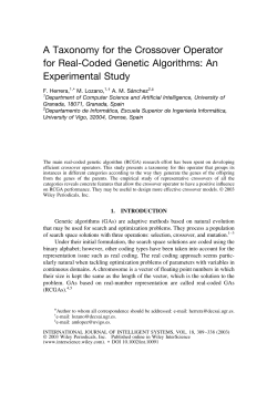 A taxonomy for the crossover operator for real