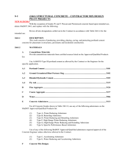 S-1 (2461) STRUCTURAL CONCRETE &ndash; CONTRACTOR MIX