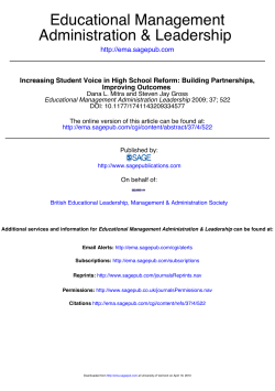 Increasing Student Voice in High School Reform