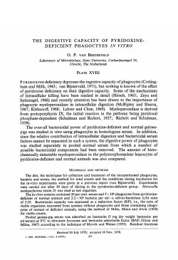 THE DIGESTIVE CAPACITY OF PYRIDOXINE