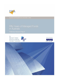 Fifty Years of Managed Funds in Australia (2005) by Bernard Mees
