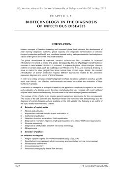 Biotechnology in the diagnosis of infectious diseases