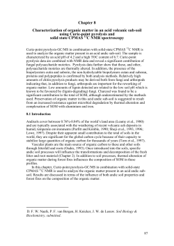 Chapter 8 Characterization of organic matter in an acid volcanic sub
