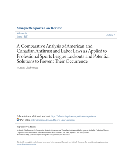a comparative analysis of american and canadian antitrust and labor