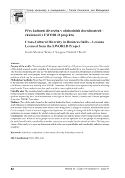 Přes-kulturn&iacute; diverzita v obchodn&iacute;ch dovednostech