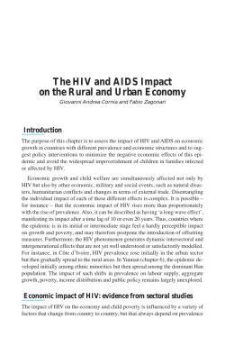 The HIV and AIDS Impact on the Rural and Urban Economy