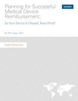 Planning for Successful Medical Device Reimbursement