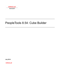 PeopleTools 8.54: Cube Builder