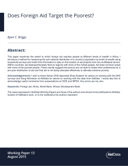 Does Foreign Aid Target the Poorest?