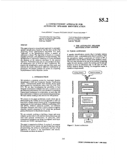 A connectionist approach for automatic speaker identification