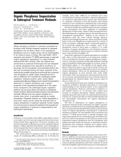 Organic Phosphorus Sequestration in Subtropical Treatment Wetlands
