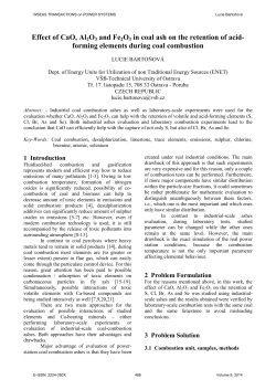 Effect of CaO, Al2O3 and Fe2O3 in coal ash on the