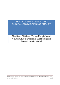 The Kent Children, Young People`s and Young Adult`s Emotional