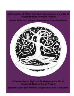 Declaration of the Rights of Future Generations and the